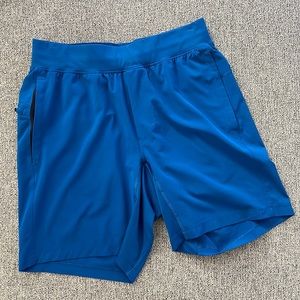 Men’s Medium Lululemon T.H.E Short 7” Linerless Blue Short